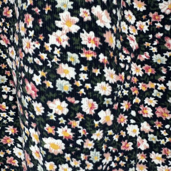 Birds of Paradis Trovata Shirt Womens Small Floral Corduroy Button Up Top - Picture 9 of 10